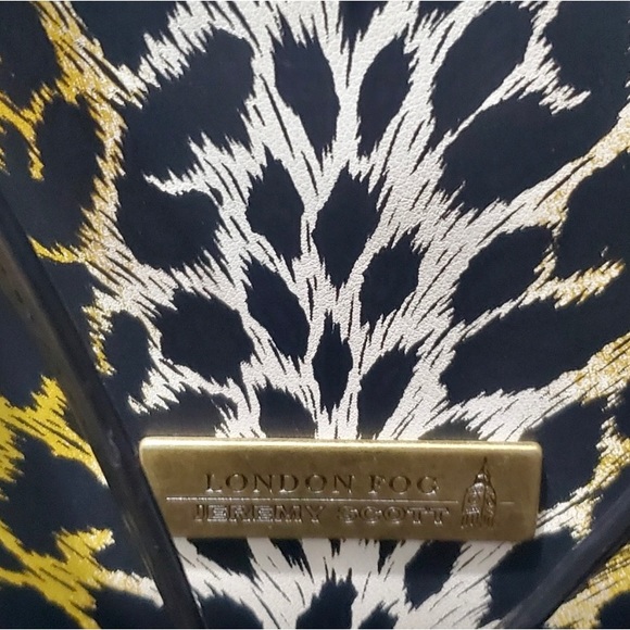 London Fog x Jeremy Scott Leopard Leather Crossbody Bag * limited edition* - Picture 7 of 10